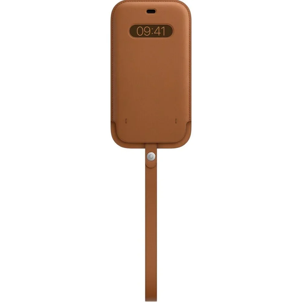 Apple Leather Sleeve with MagSafe for iPhone 12/iPhone 12 Pro Saddle Brown